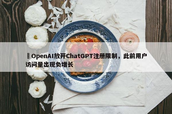 ​OpenAI放开ChatGPT注册限制，此前用户访问量出现负增长