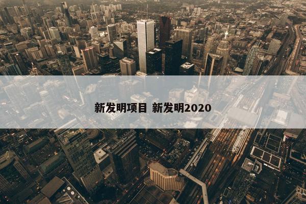 新发明项目 新发明2020