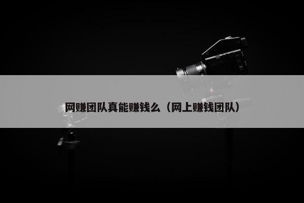 网赚团队真能赚钱么（网上赚钱团队）