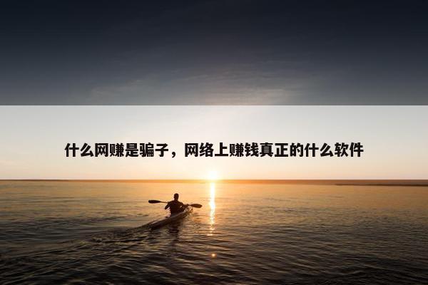 什么网赚是骗子，网络上赚钱真正的什么软件